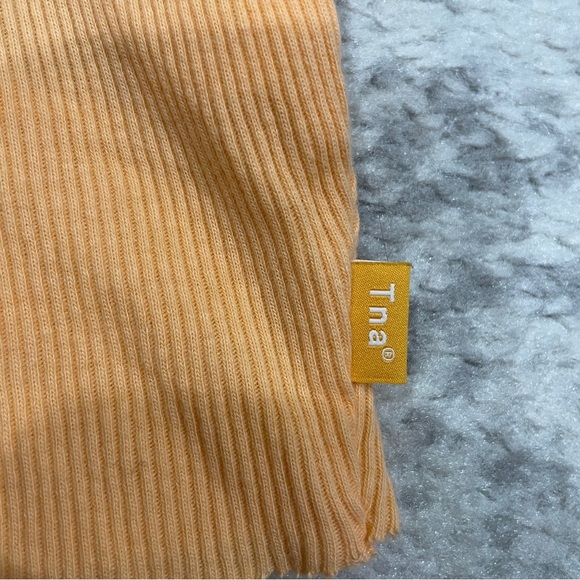 TNA Orange Ribbed Cropped Tank Top - Picture 4 of 9